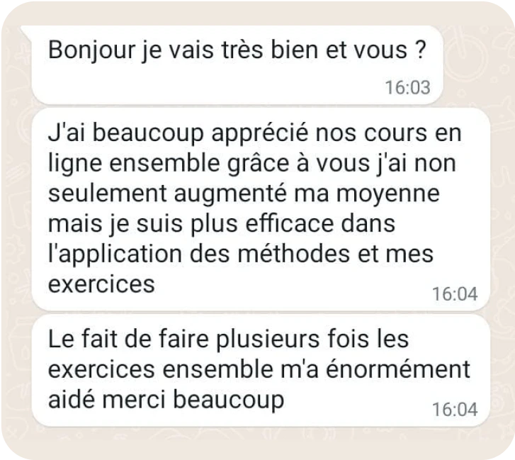 Témoignage vidéo d'élève sur les bénéfices des cours particuliers